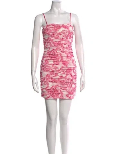 Pre-owned L'agence Printed Mini Dress W/ Tags In Pink
