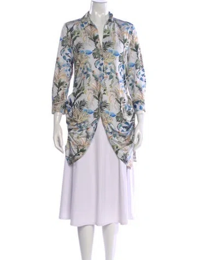 Pre-owned L'agence Printed Mini Dress In White
