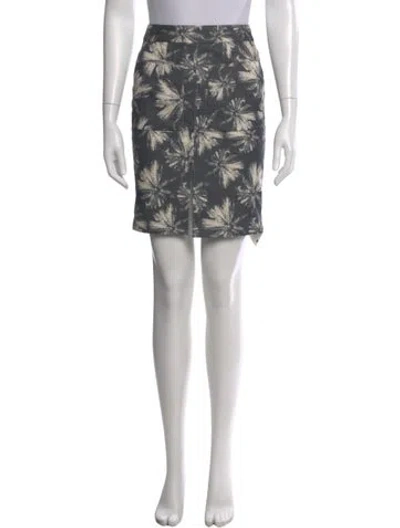 Pre-owned L'agence Printed Mini Skirt In Blue