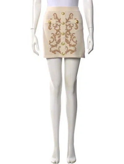 Pre-owned L'agence Printed Mini Skirt In Neutral