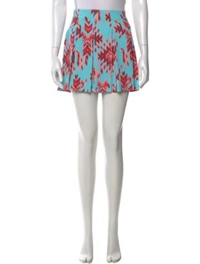 Pre-owned L'agence Printed Mini Skirt In Pink