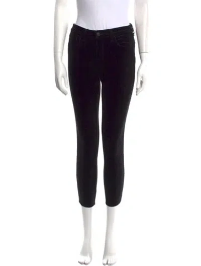 Pre-owned L'agence Printed Skinny Leg Pants In Black