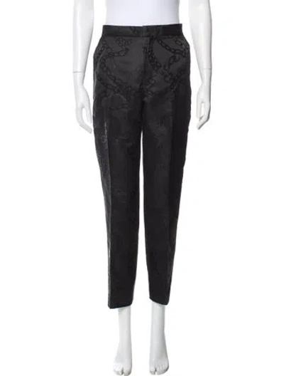 Pre-owned L'agence Printed Straight Leg Pants In Gray