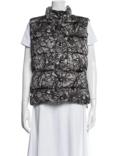 Pre-owned L'agence Printed Vest In Gray