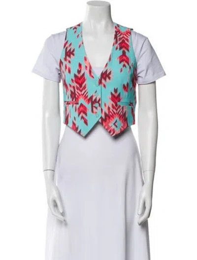 Pre-owned L'agence Printed Vest In Multi