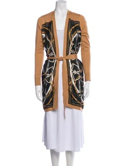 Pre-owned L'agence Printed Vest W/ Tags In Brown