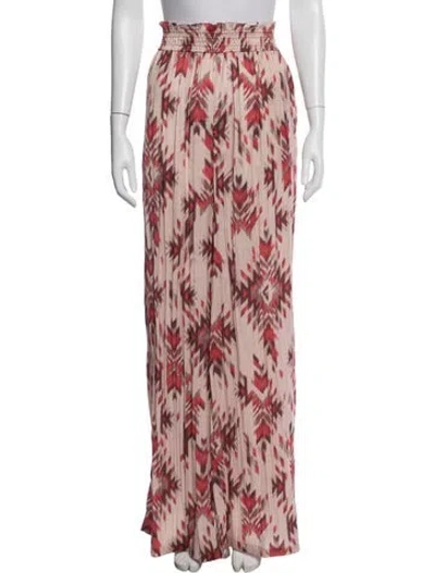 Pre-owned L'agence Printed Wide Leg Pants In Pink