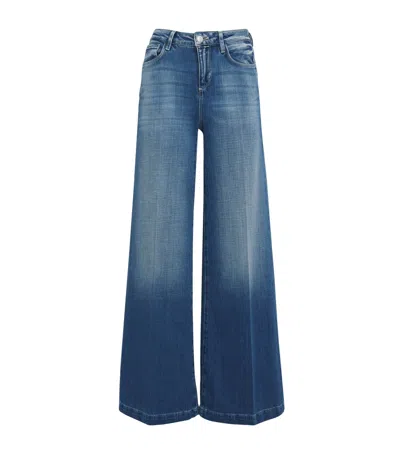 L'agence Quincy High-rise Wide-leg Jeans In Multi