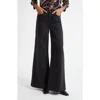 L'agence Quincy High Waist Wide Leg Jeans In Black