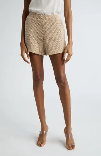 L'agence Radlee Knit Dolphin Hem Shorts In Tanivory