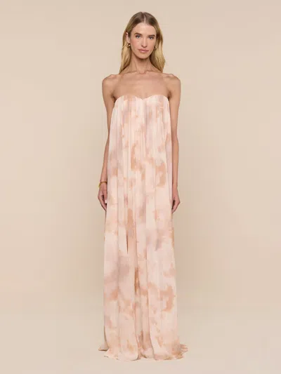 L'agence Raine Strapless Gown In Brown