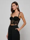 L'agence Raquel Lace Bustier In Black
