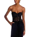 L'agence Raquel Lace Bustier In Black
