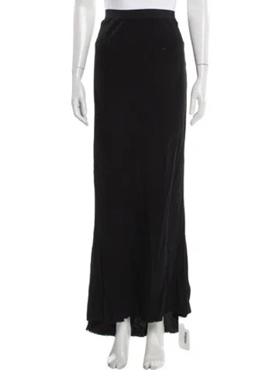Pre-owned L'agence Raw-edge Trim Long Skirt In Gray