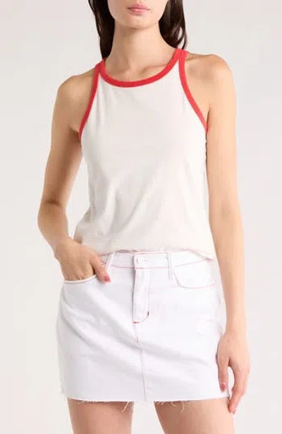 L'agence Rayne Contrast Trim Tank In White