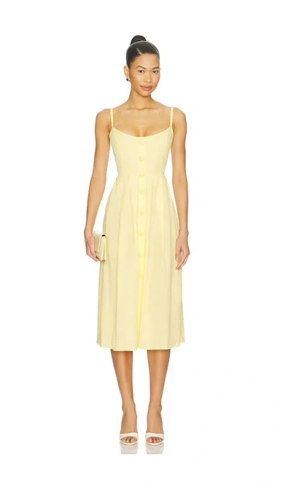 L'agence Reanne Midi Dress In Yellow