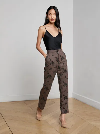 L'agence Rebel Flocked Trouser In Multi