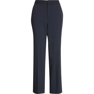 L'agence Rebel Pinstripe Pants In Blue