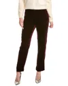 L'agence Rebel Silk-blend Trouser In Burgundy