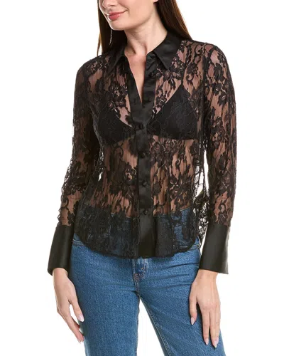 L'agence Reims Lace Blouse In Black
