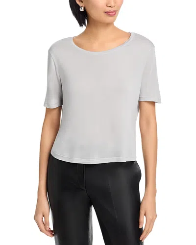 L'agence Remy Crewneck Tee In Gray