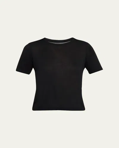 L'agence Remy Short-sleeve Crewneck Tee In Black