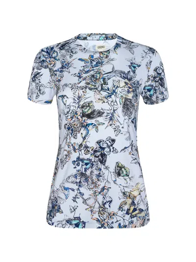 L'agence Ressi Butterfly-print T-shirt In Blue
