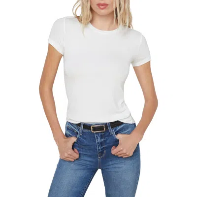 L'agence Ressi Crewneck Short Sleeve T-shirt In White