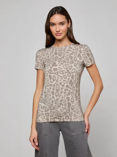 L'agence Ressi Fitted Tee In Animal Print