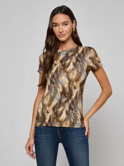 L'agence Ressi Fitted Tee In Brown