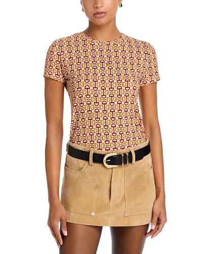 L'agence Ressi Horse Bit Print Tee In Nude