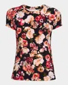 L'agence Ressi Short-sleeve Floral Tee In Multi
