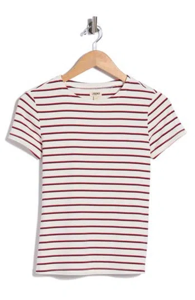 L'agence Ressi Stripe Crew T-shirt In Multi