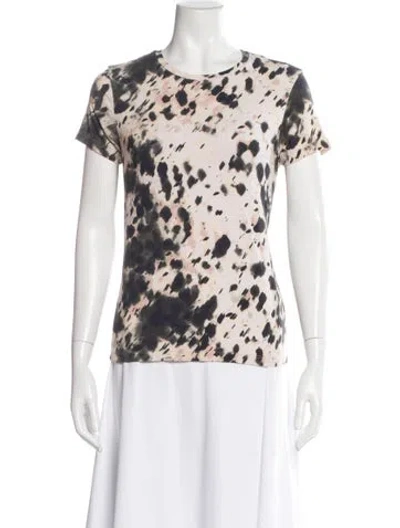 Pre-owned L'agence Ressi T-shirt Tie-dye Print T-shirt In Neutral