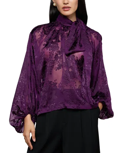 L'agence Rhett Oversized Blouse In Purple