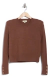L'agence Shoulder Pad Sweater In Brown