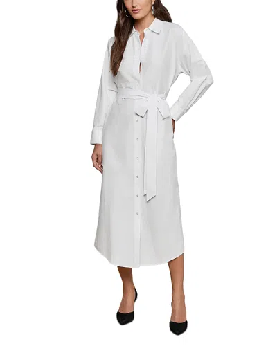 L'agence Ridley Long Shirtdress In White