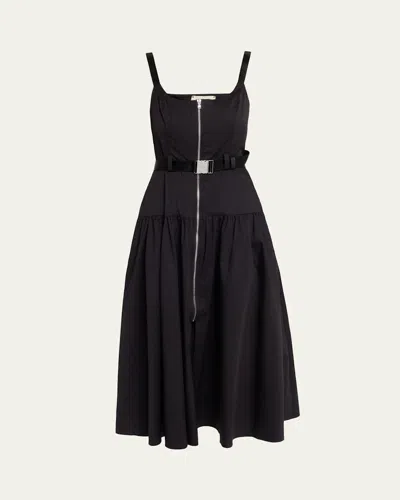 L'agence Rima Belted Midi Dress In Black