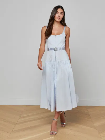 L'agence Rima Maxi Dress In White