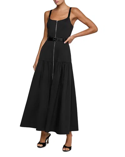 L'agence Rima Zippered Dress In Black