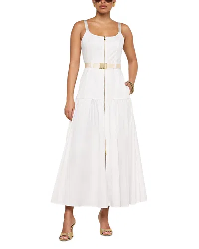 L'agence Rima Zippered Dress In White