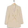 L'agence Riva Double Breasted Knit Blazer In Brown