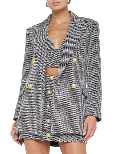 L'agence Riva Knit Blazer In Black