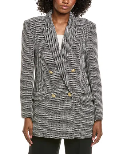 L'agence Riva Knit Double-breasted Blazer In Multi