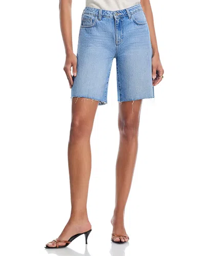 L'agence River Mid Rise Bermuda Shorts In Blue