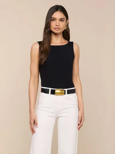 L'agence Riza Boatneck Bodysuit In Black