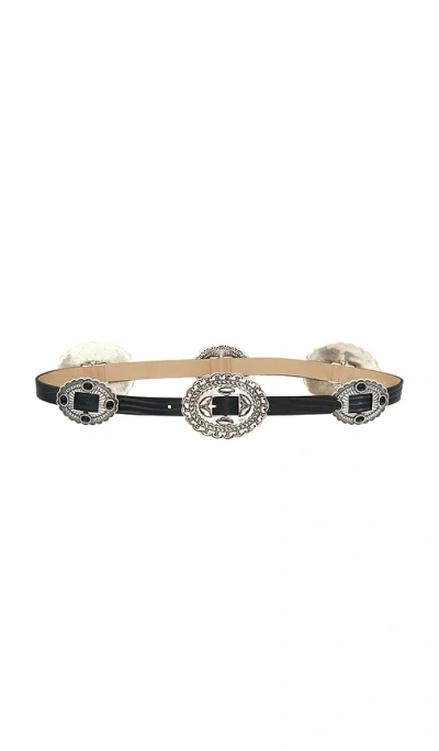 L'agence Rocha Western Concho Belt In Black