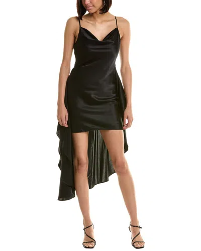 L'agence Rose Silk Dress In Black