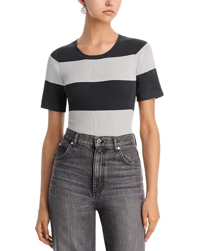 L'agence Rosemond Color Blocked Bodysuit In Black