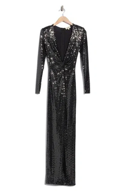 L'agence Rosetta Twist Front Dress In Black